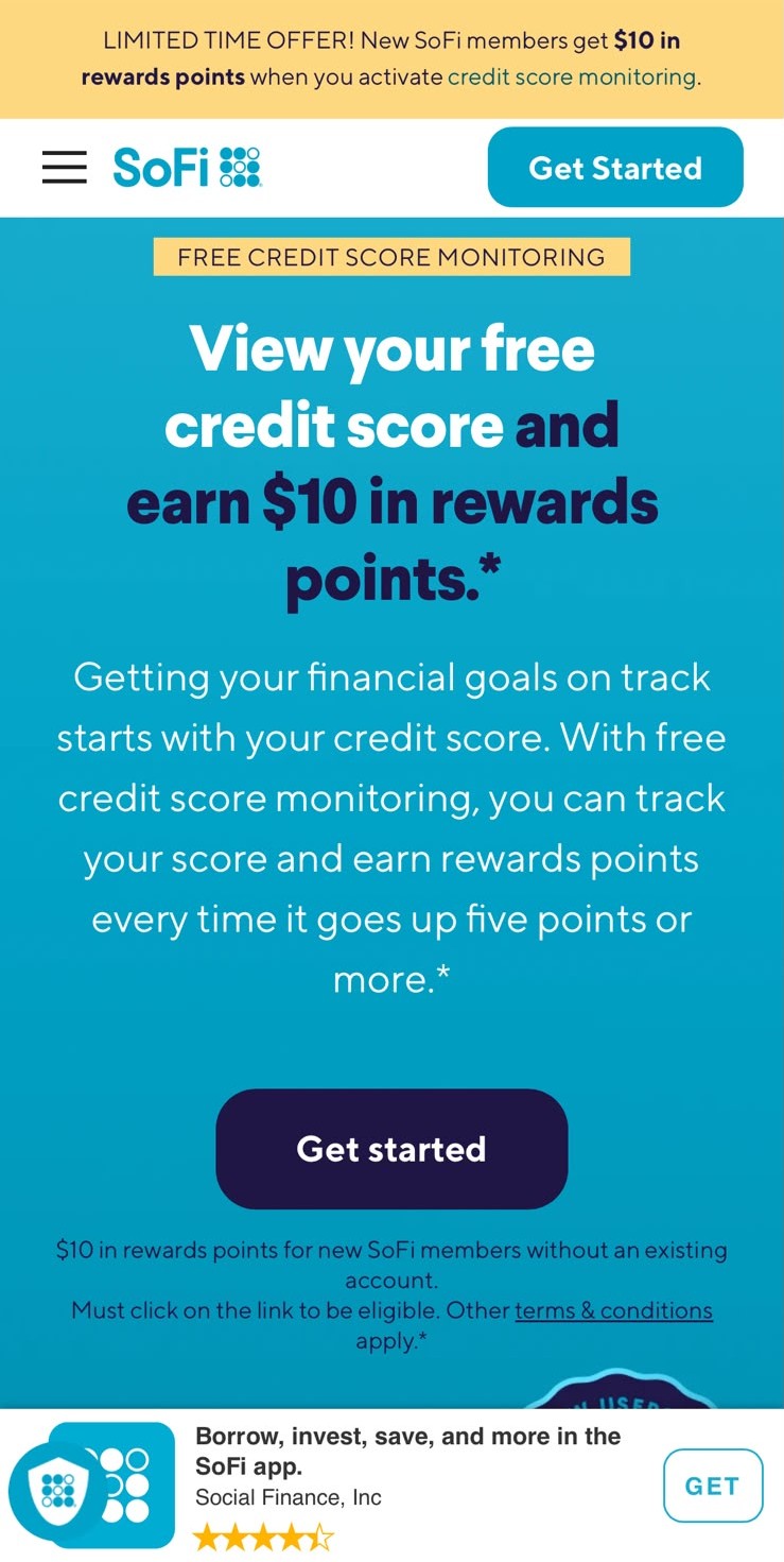 Step 1: Click Get Started and create account